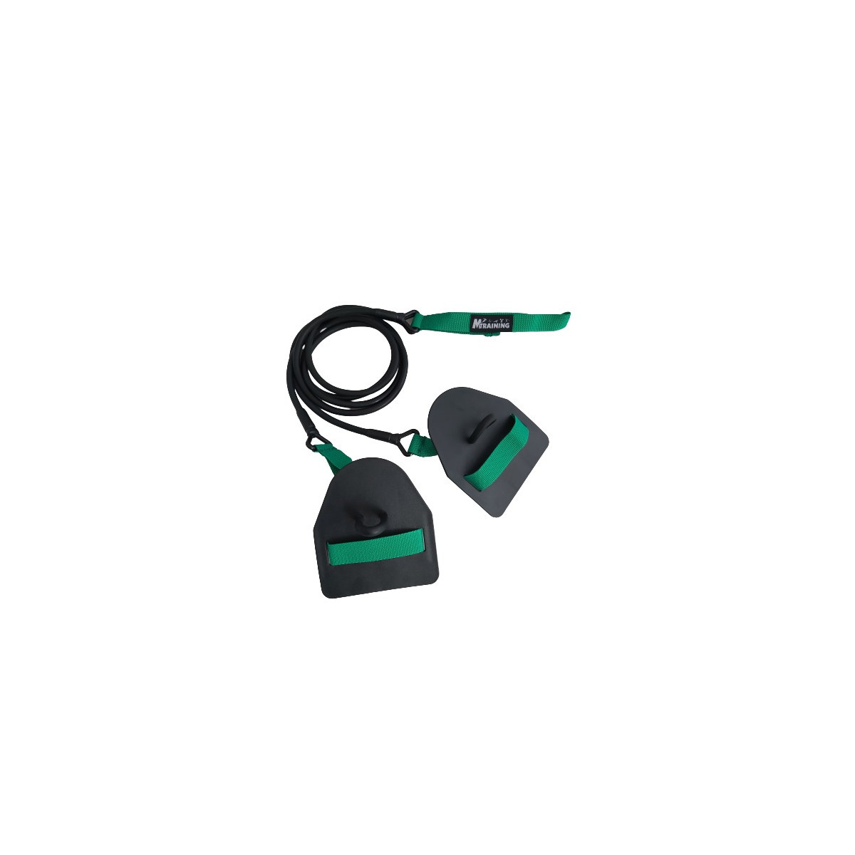 Elastique double avec paddles - Résistance légère (vert)