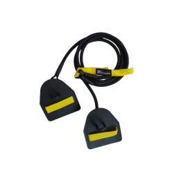 Elastique double avec paddles - Resistance moyenne (jaune)