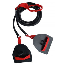 Elastique double avec paddles - Résistance élevée (rouge)