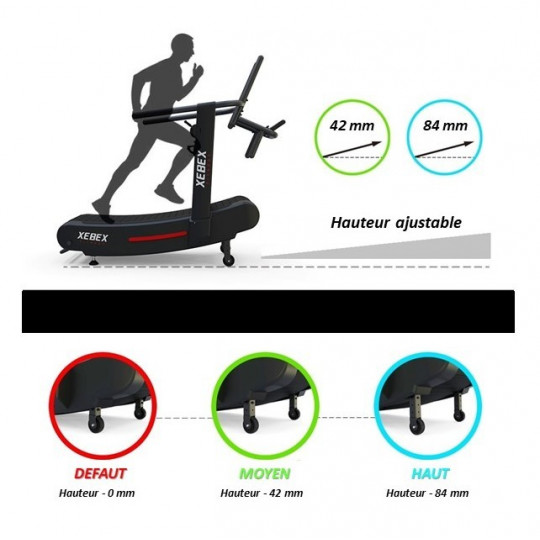 Tapis Xebex non motorisé avec résistance magnétique