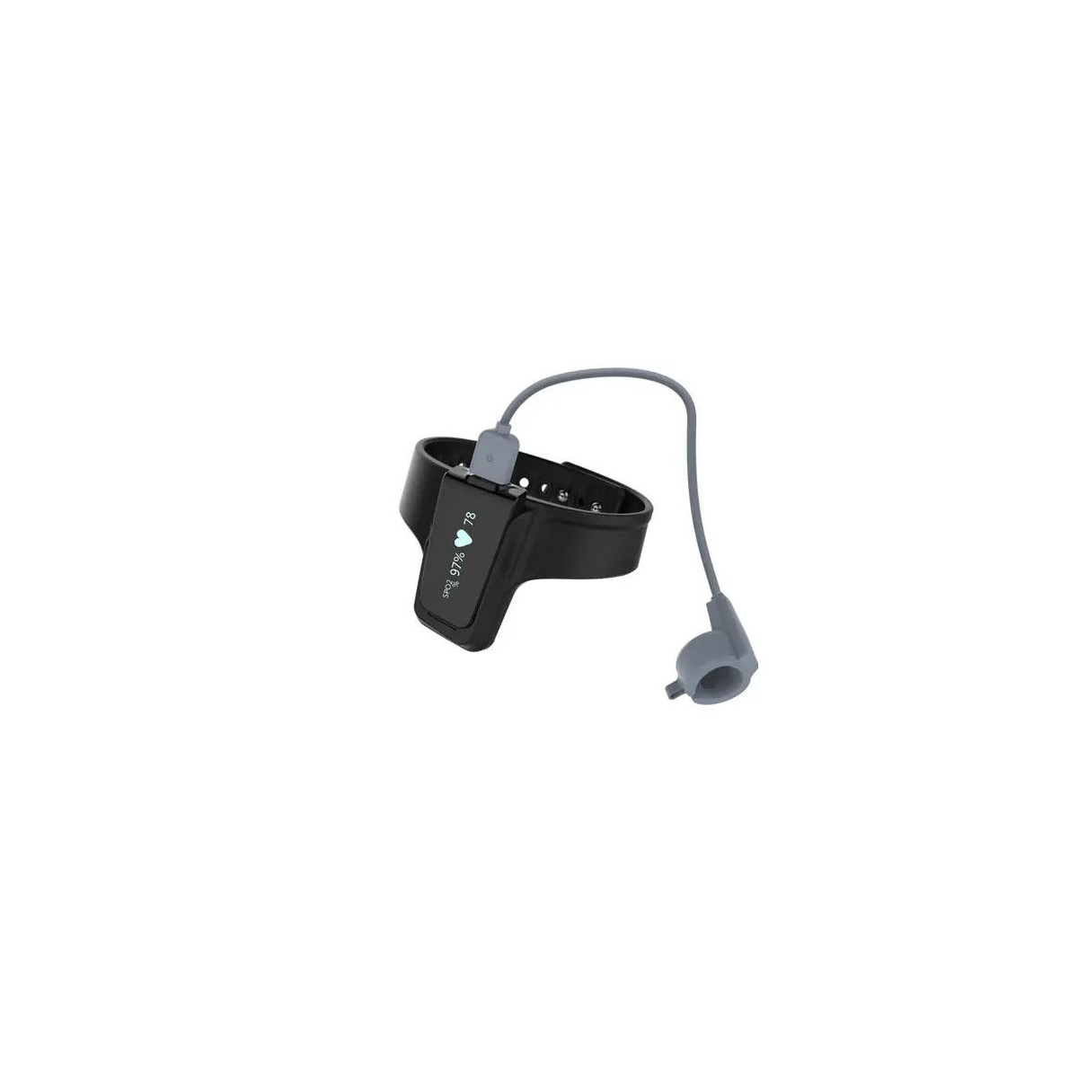 O2 Ring Oxymetre de Doigt, Moniteur d'Oxygène Bluetooth Portable Moniteur  de Fréquence Cardiaque, Feedback de Vibration, Android/iOS APP, Rapport PC