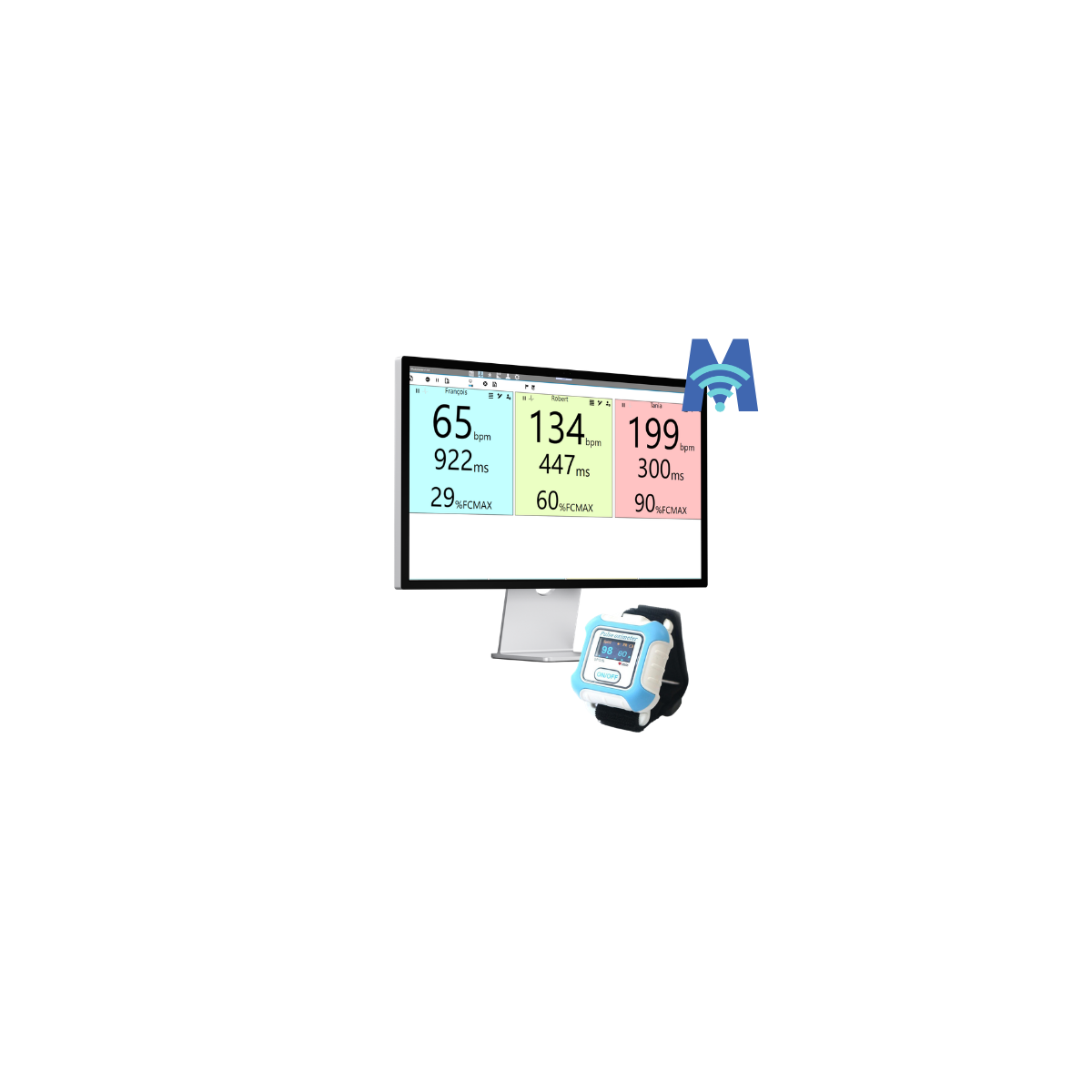 Pack oxymètre bluetooth + Mooky Light | Mtraining