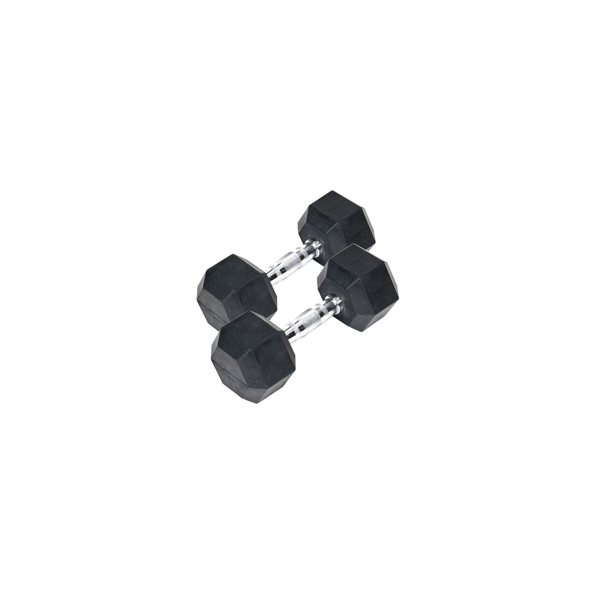 Halteres Hexa Monobloc 8 kg - Caoutchouc | Mtraining