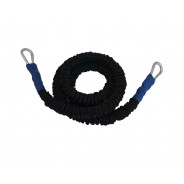 Elastique gainé - résistance moyenne (bleu) - 150 cm