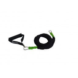 Elastique gainé 150 cm avec poignées - résistance légère (vert)