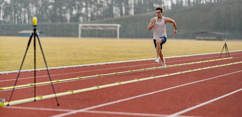 OptoJump Next en configuration modulaire pour l'analyse de la course et du sprint